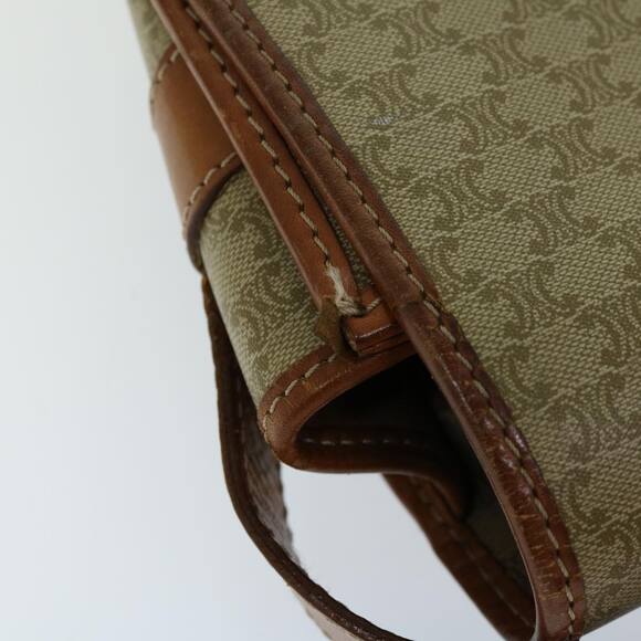 CELINE Macadam Canvas Shoulder Bag Beige - Picture 7 of 12